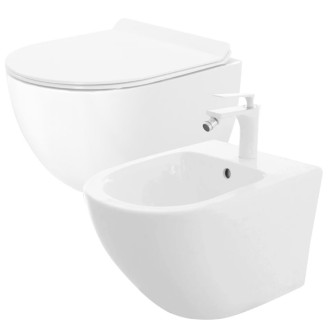 Rea REA Set WC závesné misy + bidetu CARTER biely KPL-C1400 KPL-C1400