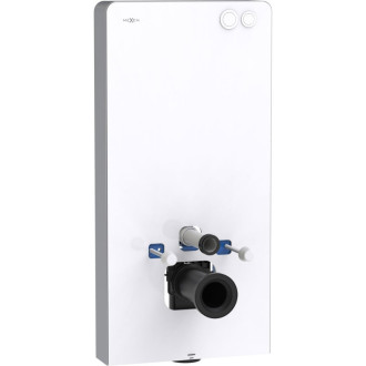 Pneumatický závesný rám na toaletu Mexen Tex Air G, biele sklo - 61150A-20