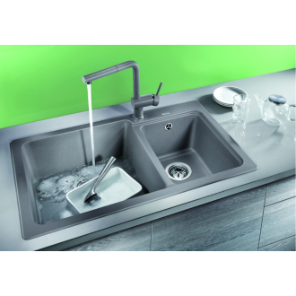 Blanco NAYA 8 519648 dvojdrez bez odkvapu aluminium drez vstavaný