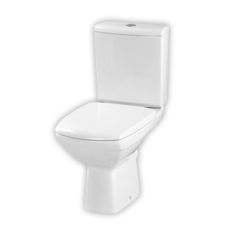 WC misa Cersanit Carina 313 kombi biela 010 zadný odpad nádržka 3/6L sedadlo duroplast soft close, K31-014