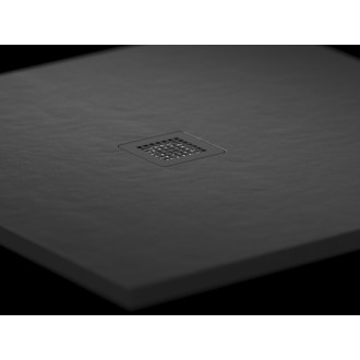 Sprchová vanička štvorcová Ravak Slate Pro 80x80 cm liaty mramor čierna XA034433010