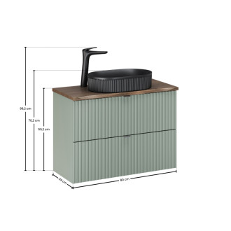 Comad SET-LRG B NAT CASELLA 80CM UN BEYOND Nábytková sestava 80 cm s deskou a umyvadlem