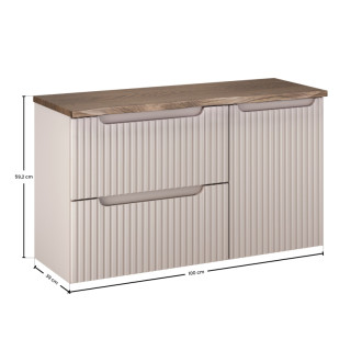 Comad SET-NOC B NAT CASELLA 100CM Nábytková sestava 100 cm s deskou a skříňkou na prádlo