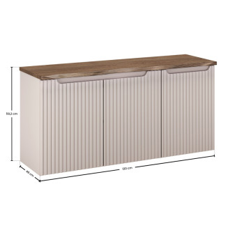 Comad SET-NOC B NAT CASELLA 120CM Nábytková zostava 120 cm s doskou a skrinkou na bielizeň