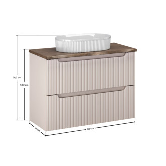 Comad SET-NOC B NAT CASELLA 80CM UN BEYOND Nábytková zostava 80 cm s doskou a umývadlom