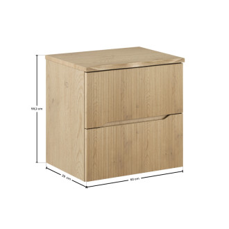 Comad SET-NC B NAT CREMONA 60CM Nábytková sestava 60 cm s deskou
