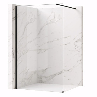 Rea Flexi Transparent / Black 80 Sprchová zástena KPL-K99167