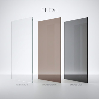 Rea Flexi Transparent / Black 90 Sprchová zástena KPL-K99166
