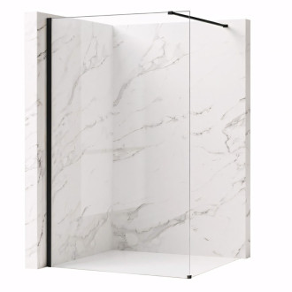 Rea Flexi Transparent / Black 100 Sprchová zástena KPL-K99162