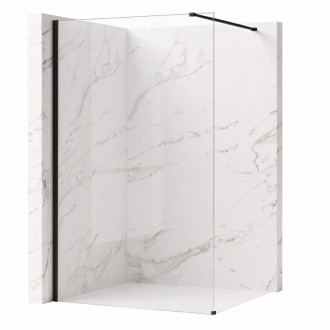 Rea Flexi Transparent / Black 140 Sprchová zástena KPL-K99177