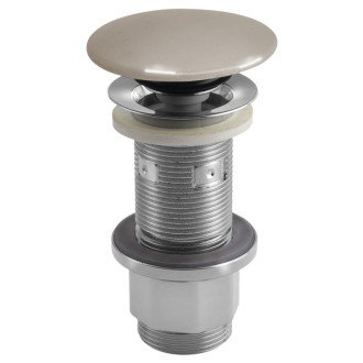 Umývadlová výpusť 5/4“, click-clack, betónová zátka, 10-80mm, piesková pololesk AS914
