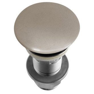 Umývadlová výpusť 5/4“, click-clack, betónová zátka, 10-80mm, piesková pololesk AS914