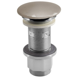 Umývadlová výpusť 5/4“, click-clack, betónová zátka, 10-80mm, piesková pololesk AS914