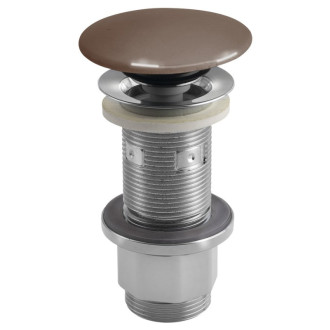 Umývadlová výpusť 5/4“, click-clack, betónová zátka, 10-80mm, tmavo hnedá pololesk AS915