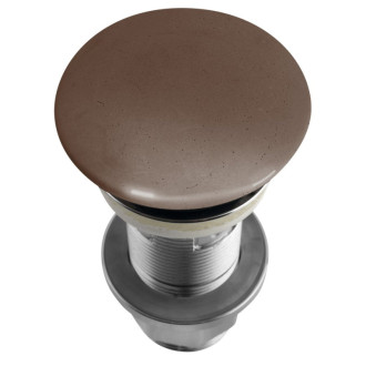 Umývadlová výpusť 5/4“, click-clack, betónová zátka, 10-80mm, tmavo hnedá pololesk AS915