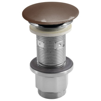 Umývadlová výpusť 5/4“, click-clack, betónová zátka, 10-80mm, tmavo hnedá pololesk AS915