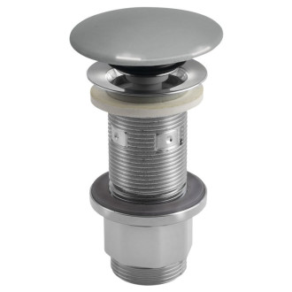 Umývadlová výpusť 5/4“, click-clack, betónová zátka, 10-80mm, šedá pololesk AS917