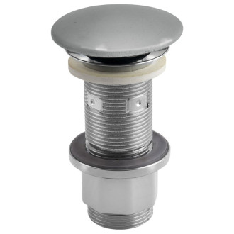 Umývadlová výpusť 5/4“, click-clack, betónová zátka, 10-80mm, šedá pololesk AS917