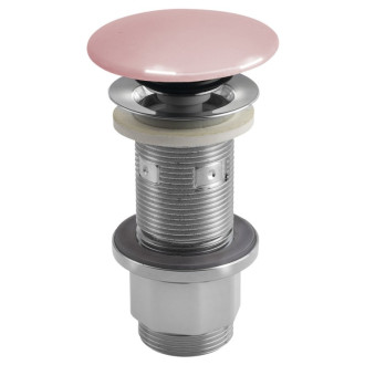 Umývadlová výpusť 5/4“, click-clack, betónová zátka, 10-80mm, ružová pololesk AS921