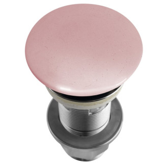 Umývadlová výpusť 5/4“, click-clack, betónová zátka, 10-80mm, ružová pololesk AS921