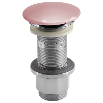Umývadlová výpusť 5/4“, click-clack, betónová zátka, 10-80mm, ružová pololesk AS921
