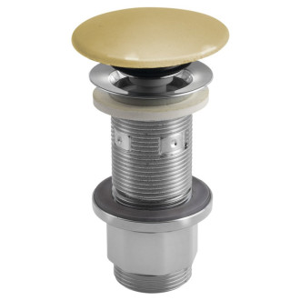 Umývadlová výpusť 5/4“, click-clack, betónová zátka, 10-80mm, žltá pololesk AS922