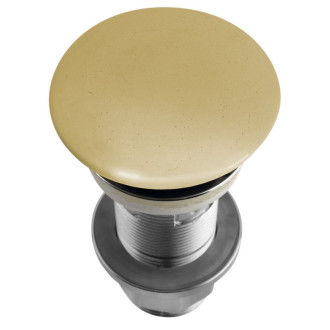 Umývadlová výpusť 5/4“, click-clack, betónová zátka, 10-80mm, žltá pololesk AS922