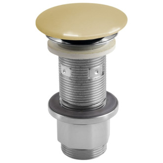 Umývadlová výpusť 5/4“, click-clack, betónová zátka, 10-80mm, žltá pololesk AS922