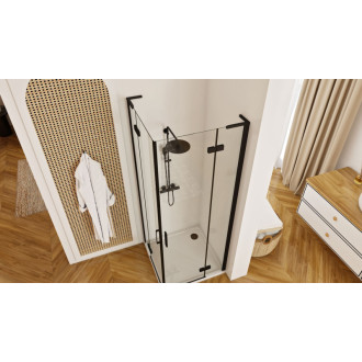 REA Sprchová kabína Hugo Double Black 100x100 KPL-K6602