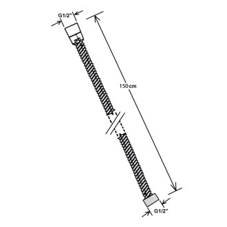POWERFLEX plastová sprchová hadica, 150cm, zlato mat FLE1019