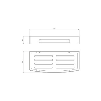 Omnires UNI sprchový košík, 30x5x13 cm, brúsená meď UN10331CPB