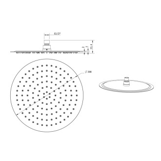 SLIM hlavová sprcha, priemer 300mm, meď mat MS573PG
