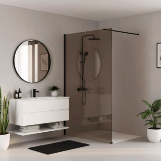 Rea Flexi Brown / Black 110 Sprchová zástena KPL-K99171