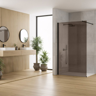 Rea Flexi Brown / Black 120 Sprchová zástena KPL-K99170