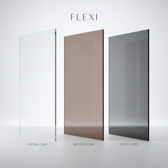 Rea Flexi Grey / Black 120 Sprchová zástena KPL-K99182