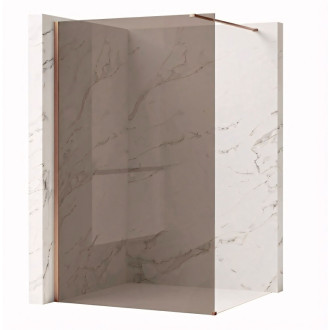 REA Sprchová zástena Flexi Brown / Brush Copper 90 KPL-K99573