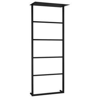 SKA nástenný sušiak uterákov s policou 454x1184x252mm, čierna mat SKA701