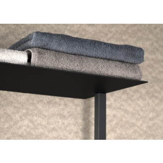 SKA nástenný sušiak uterákov s policou 454x1184x252mm, čierna mat SKA701