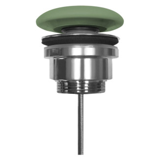 Umývadlová výpusť 5/4“, click-clack, veľká zátka, 5-65mm, keramika, verde mat 923311