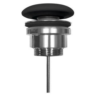 Umývadlová výpusť 5/4“, click-clack, veľká zátka, 5-65mm, keramika, čierna mat 923331