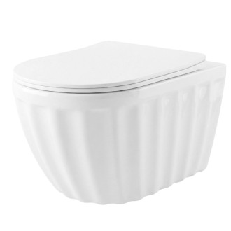 Rea Sada: Závesná WC misa + Umývadlo na dosku Rea Duo White KPL-K3005