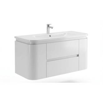 Kúpeľňová skrinka s umývadlom Naturel Shelley 119x50x45 cm biela mat SHELLEY120W