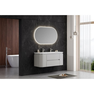 Kúpeľňová skrinka s umývadlom Naturel Shelley 119x50x45 cm biela mat SHELLEY120W