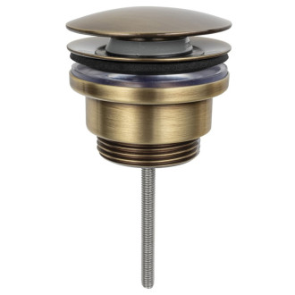 Umývadlová výpusť 5/4“, click-clack, veľká zátka, 5-65mm, bronz CV1110BR