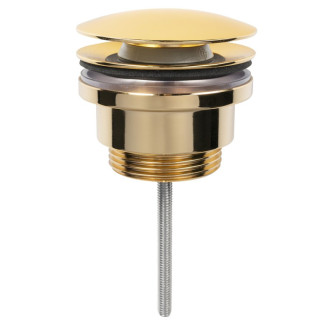 Umývadlová výpusť 5/4“, click-clack, veľká zátka, 5-65mm, zlato CV1110G