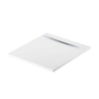 Sprchová vanička Cersanit Kontra 100x90 obdĺžniková, biela, kryt oceľ, S207-003