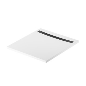 Sprchová vanička Cersanit Kontra 100x90 obdĺžniková, biela, kryt čierny, S207-004