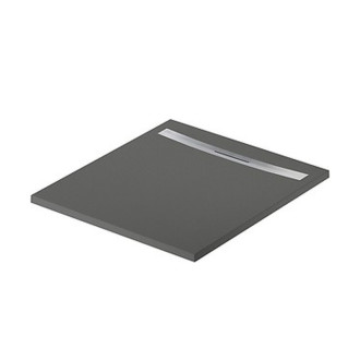 Sprchová vanička Cersanit Kontra 100x90 obdĺžniková, graphite, kryt oceľ, S207-005