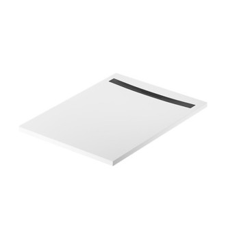 Sprchová vanička Cersanit Kontra 120x90 obdĺžniková, biela, kryt čierny, S207-007
