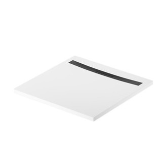 Sprchová vanička Cersanit Kontra 90x90 štvorcová, biela, kryt čierny, S207-010